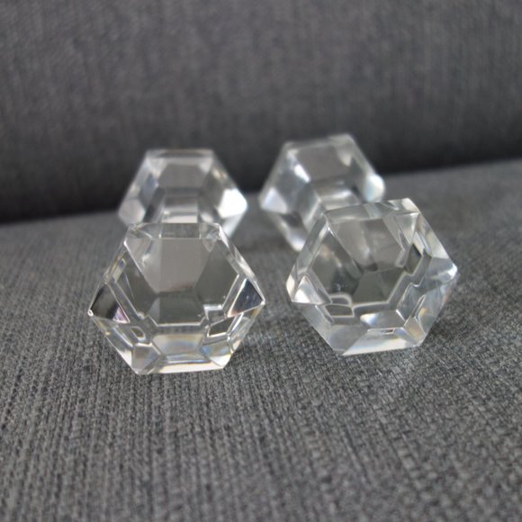 Set of Two(2) Glass Barbell Knife Rests - Picture 4 of 8